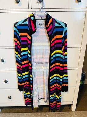 Torrid Super Soft Multicolor Striped Hooded Tunic